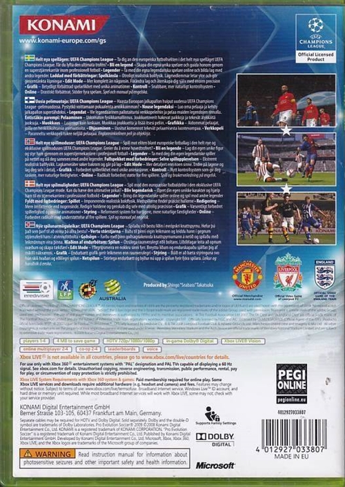 PES Pro Evolution Soccer 2009 Classics - XBOX 360 (B Grade) (Genbrug)